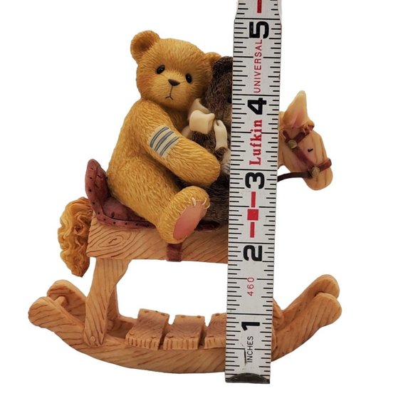 New Cherished Teddies 662046F Figurine Rocking Horse Bear Figurine Siblings - Picture 5 of 9